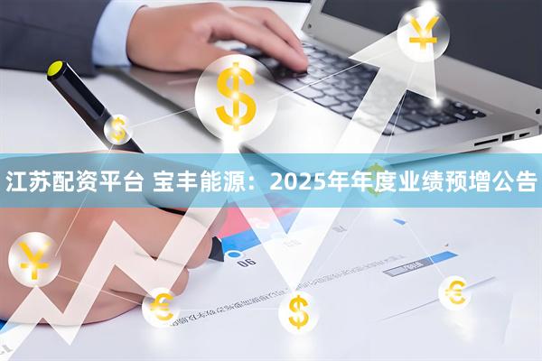 江苏配资平台 宝丰能源：2025年年度业绩预增公告